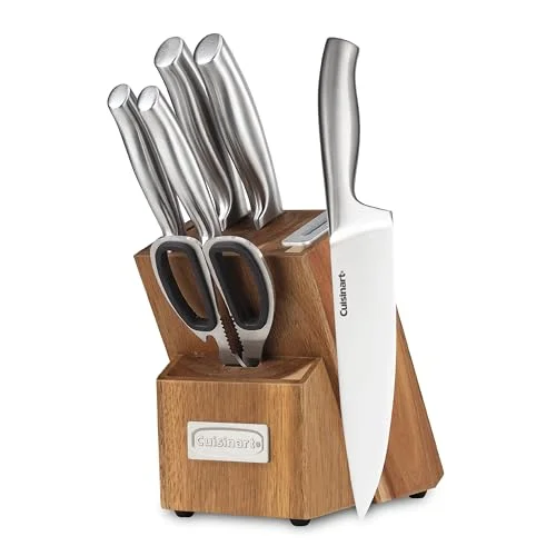 Cuisinart 7-piece Essentials cutlery block set with built-in sharpener
